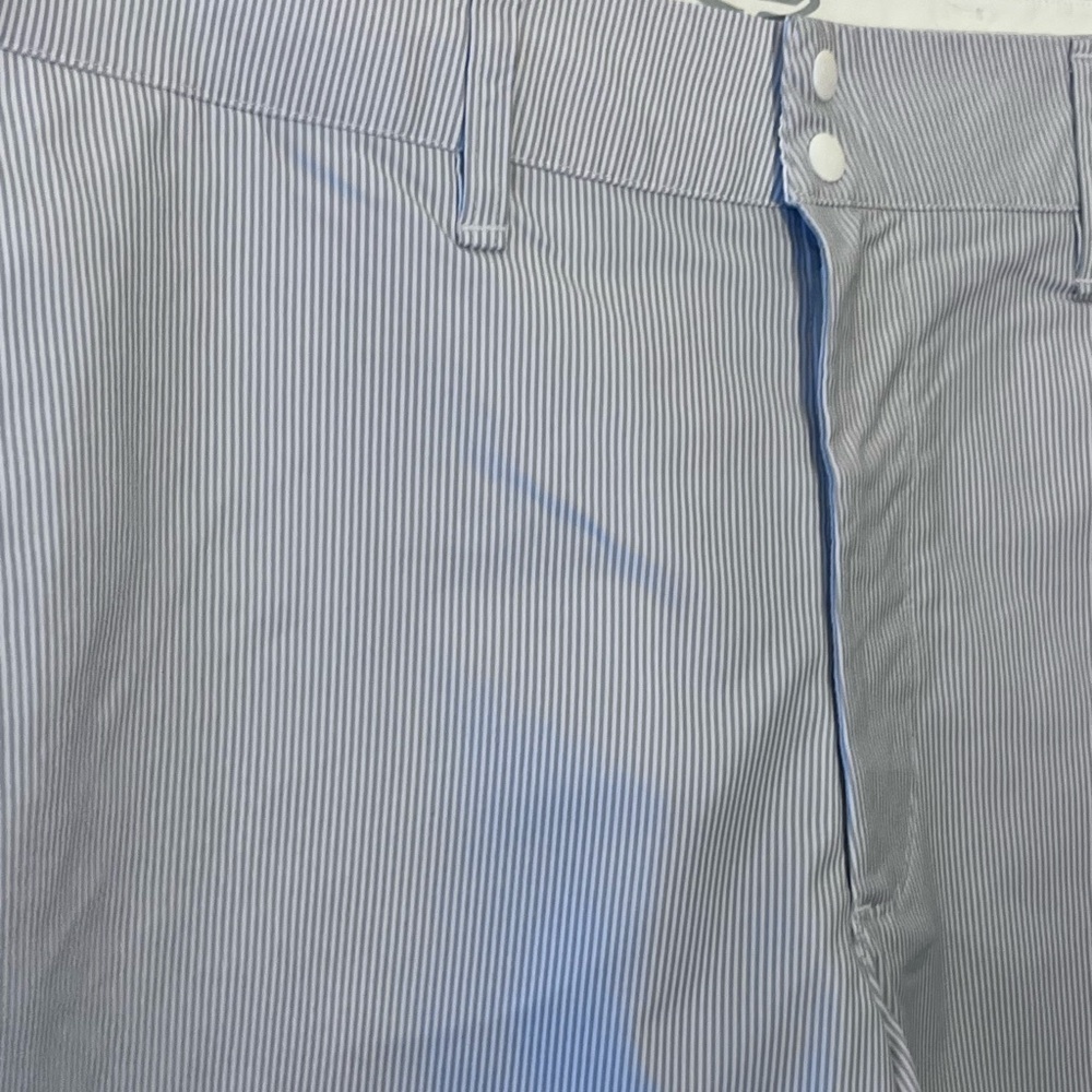 MEN CHAMPION QUICK BLUE & WHITE PIN STRIPE GOLF Preppy SHORTS Size 36 - Picture 3 of 6